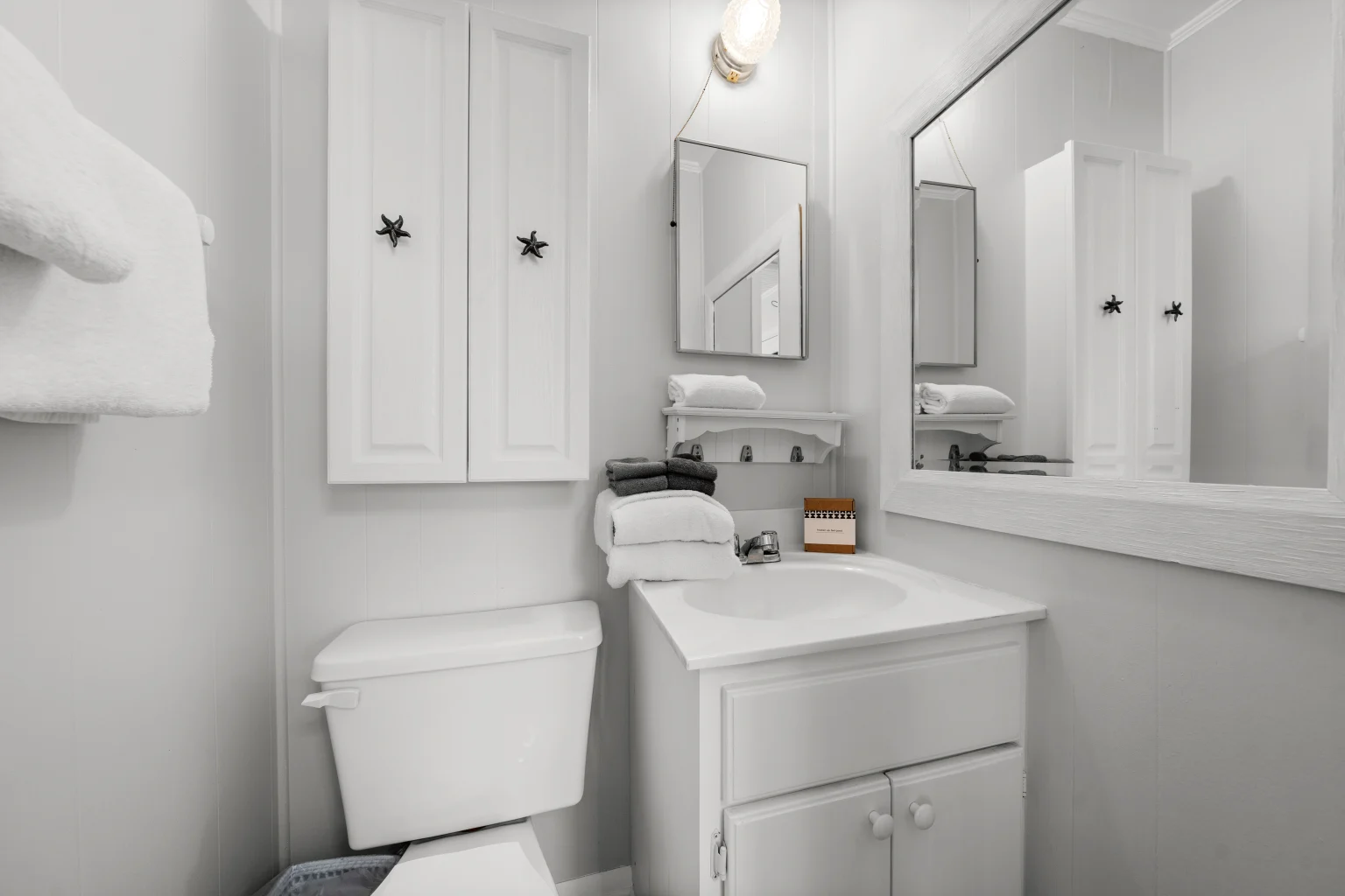 Bathroom vanity and storage, Beach Cottage