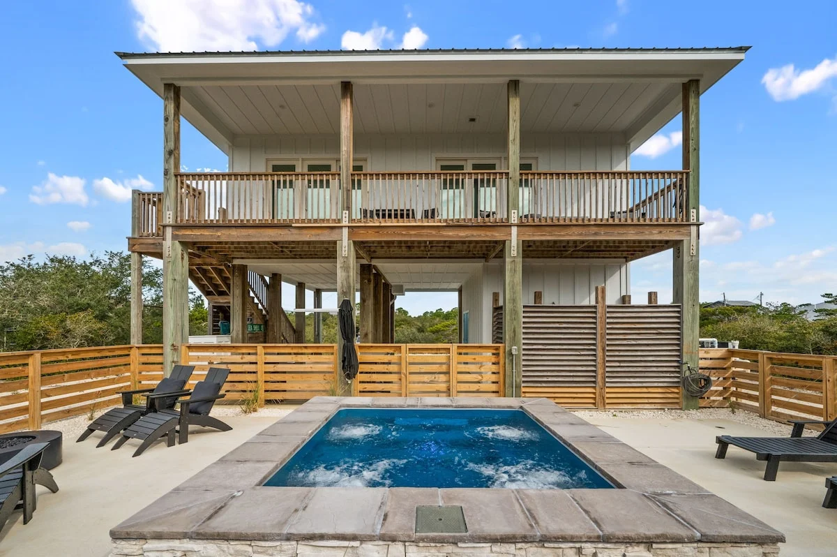 Cocktail pool below the covered porch, Gulf Pearl