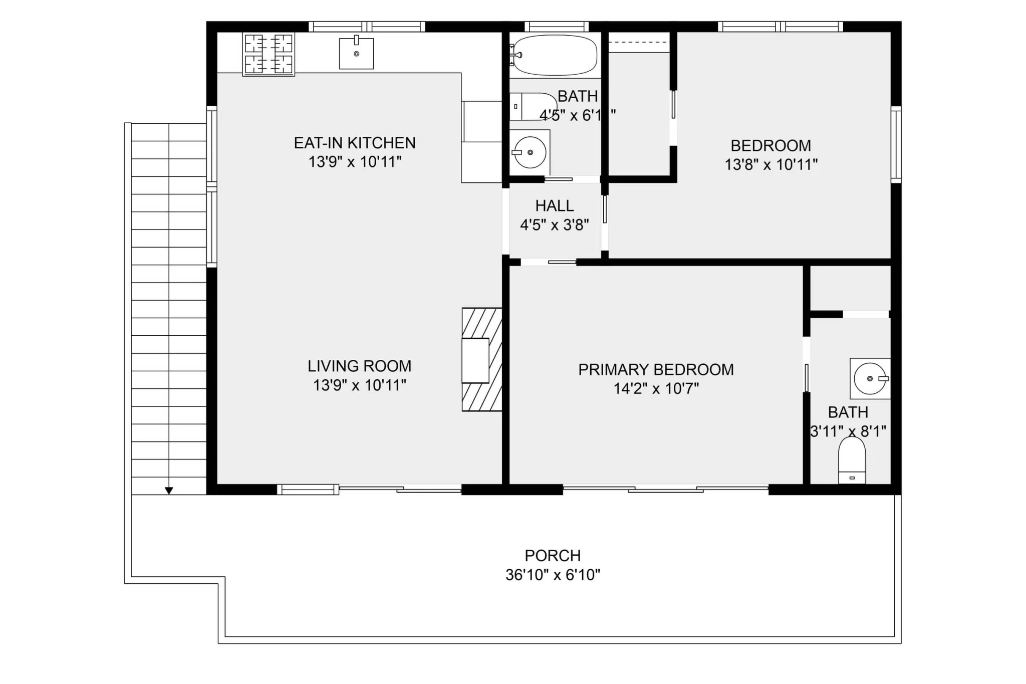 Floor plan of the main level, Gulf Pearl