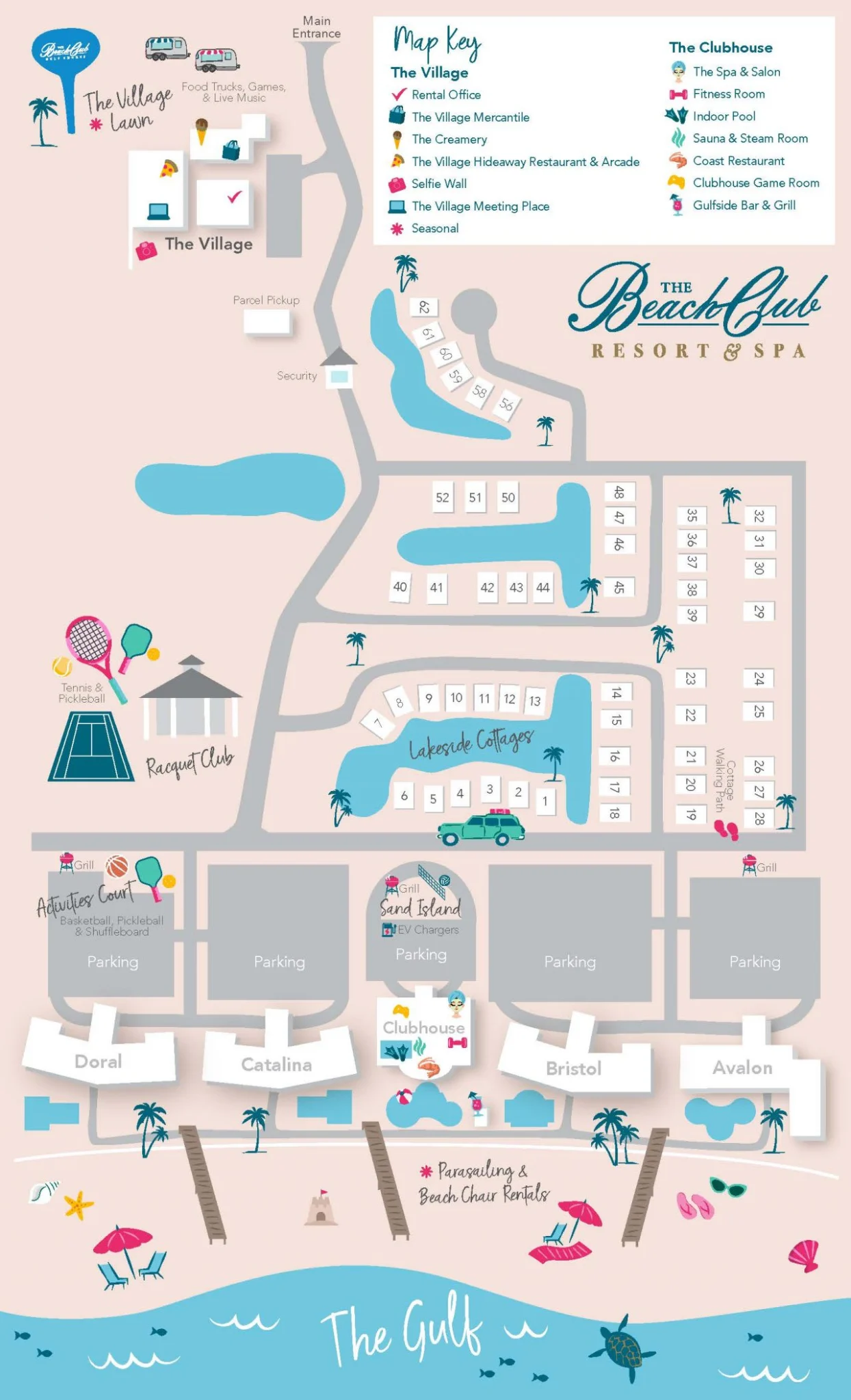 Map of the Beach Club Resort, High Tide Penthouse