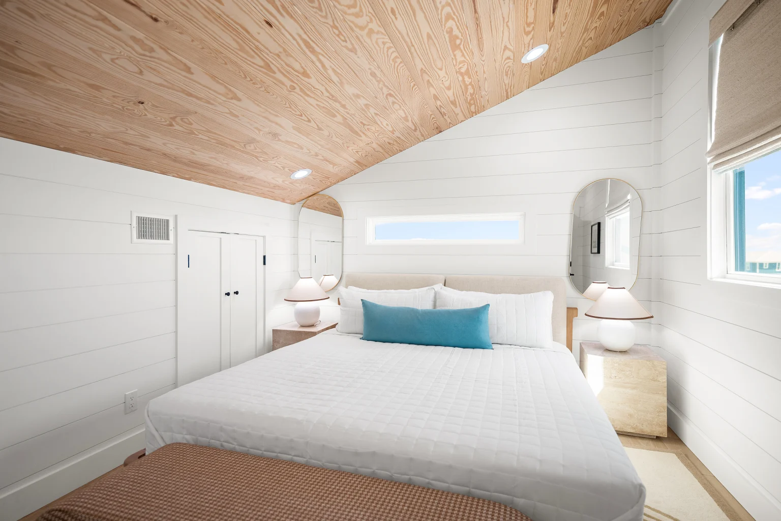 King bedroom with window seat, Love Shack
