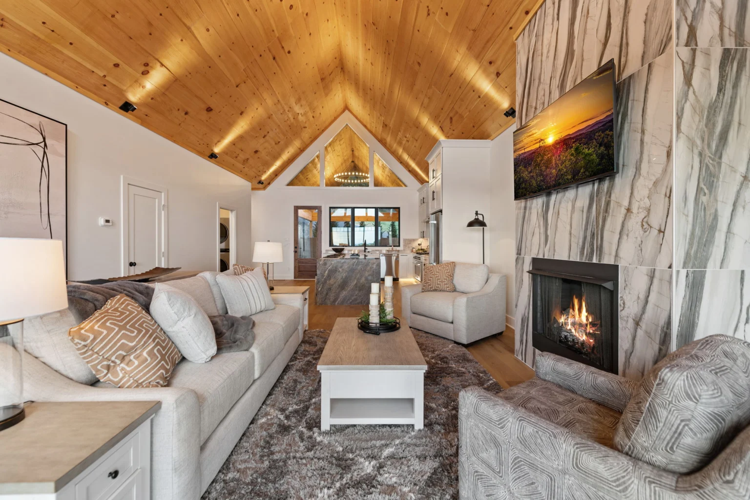 Great room seen from the kitchen, Modern Overlook