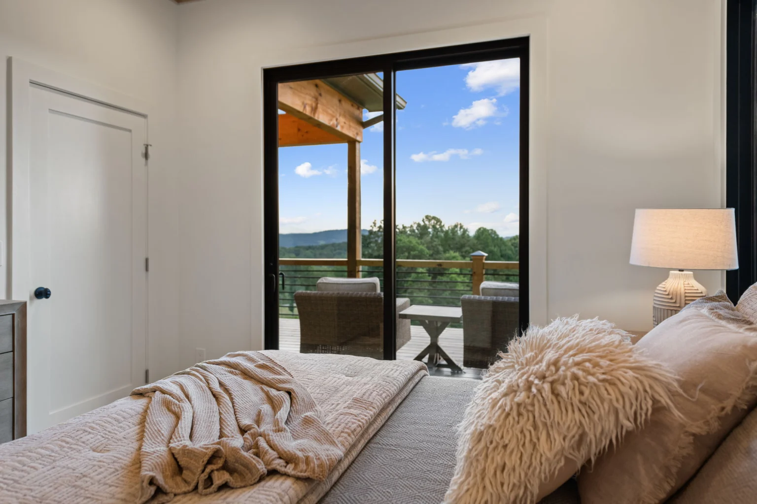 Main-level queen bedroom, Modern Overlook