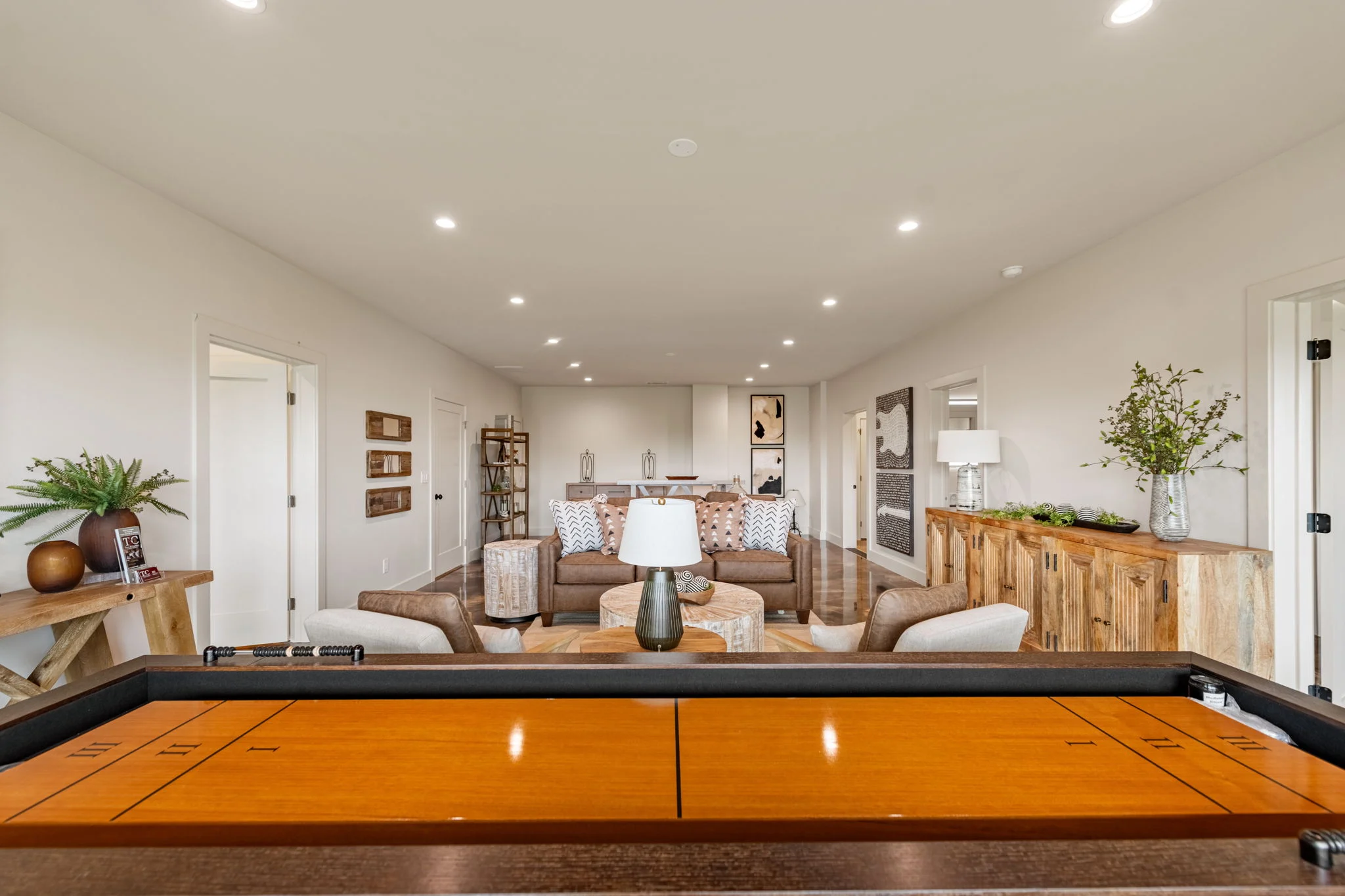 Shuffleboard in the terrace-level lounge, Modern Overlook