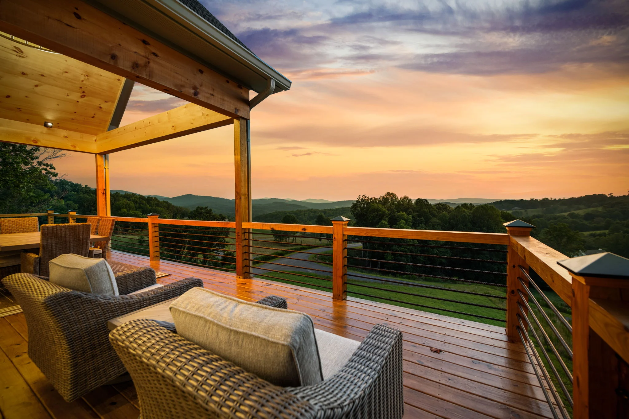 Deck at sunset, Modern Overlook