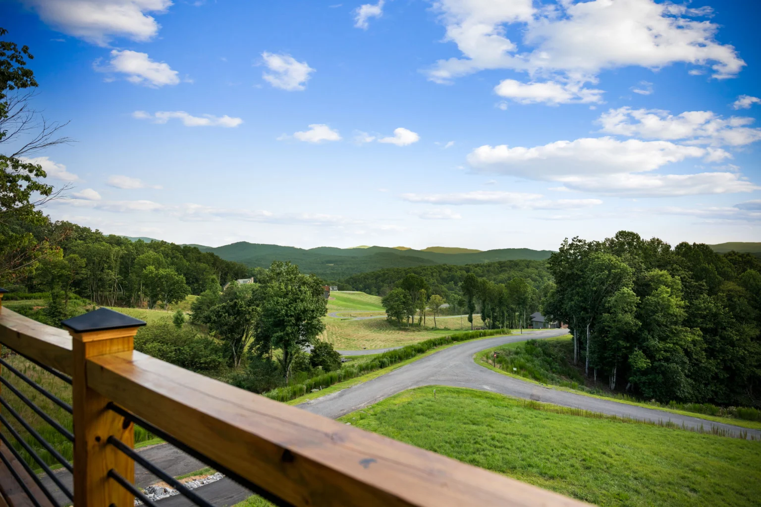 View across the valley from the deck, Modern Overlook