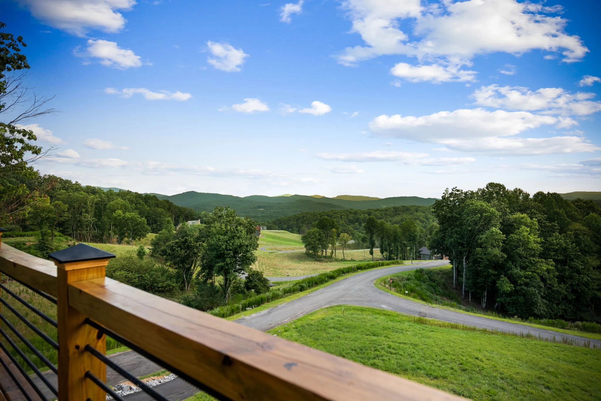View across the valley from the deck, Modern Overlook