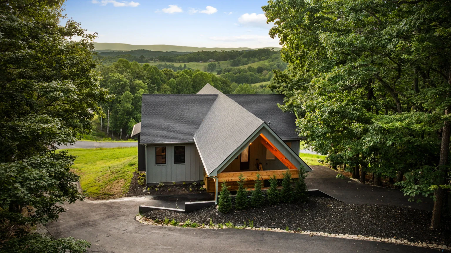 Modern Overlook from the driveway, Modern Overlook