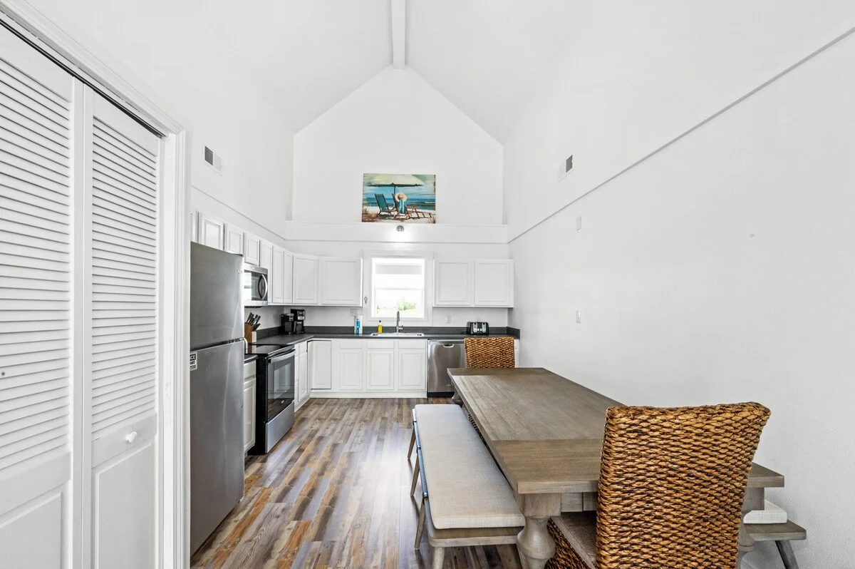 Kitchen and long dining table, Sands of Time