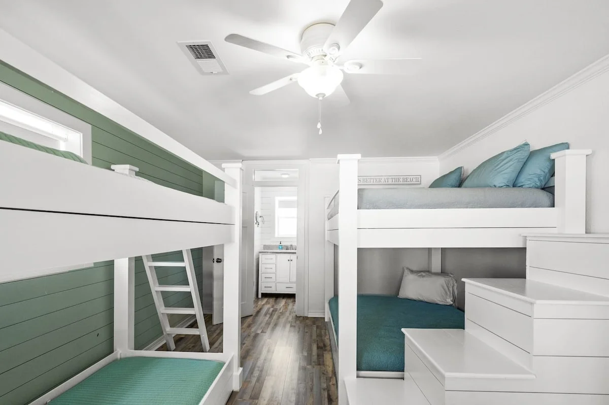 Bunk room with built-in bunks and stair steps, Sands of Time