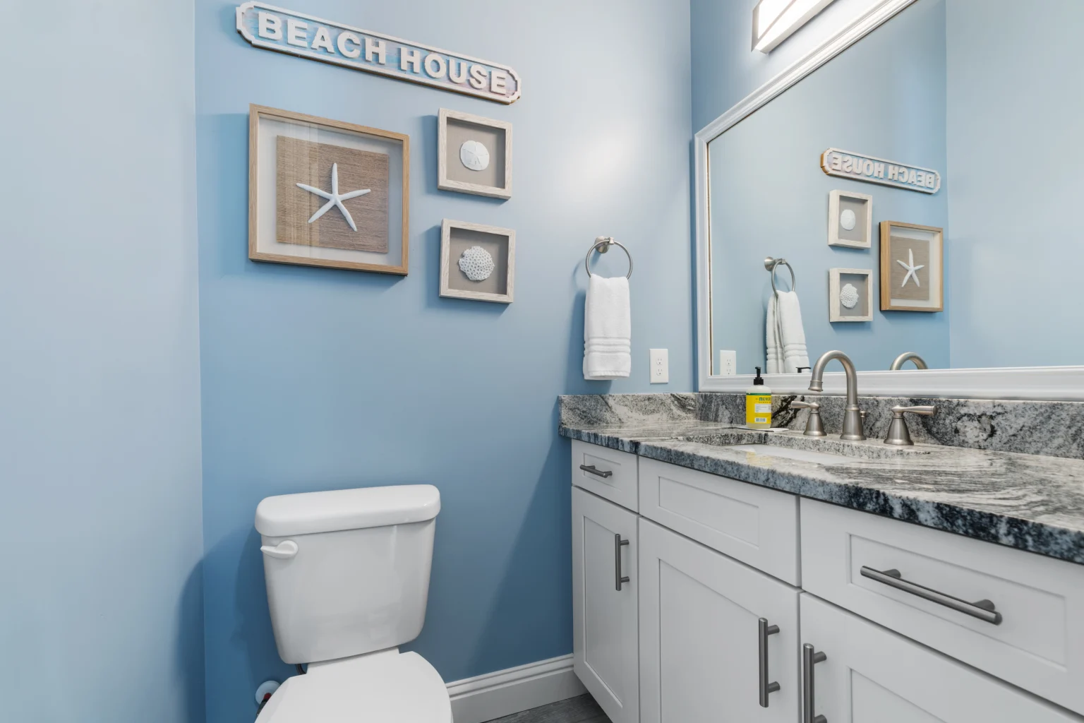 Half bath with beach-house decor, Sea Bliss
