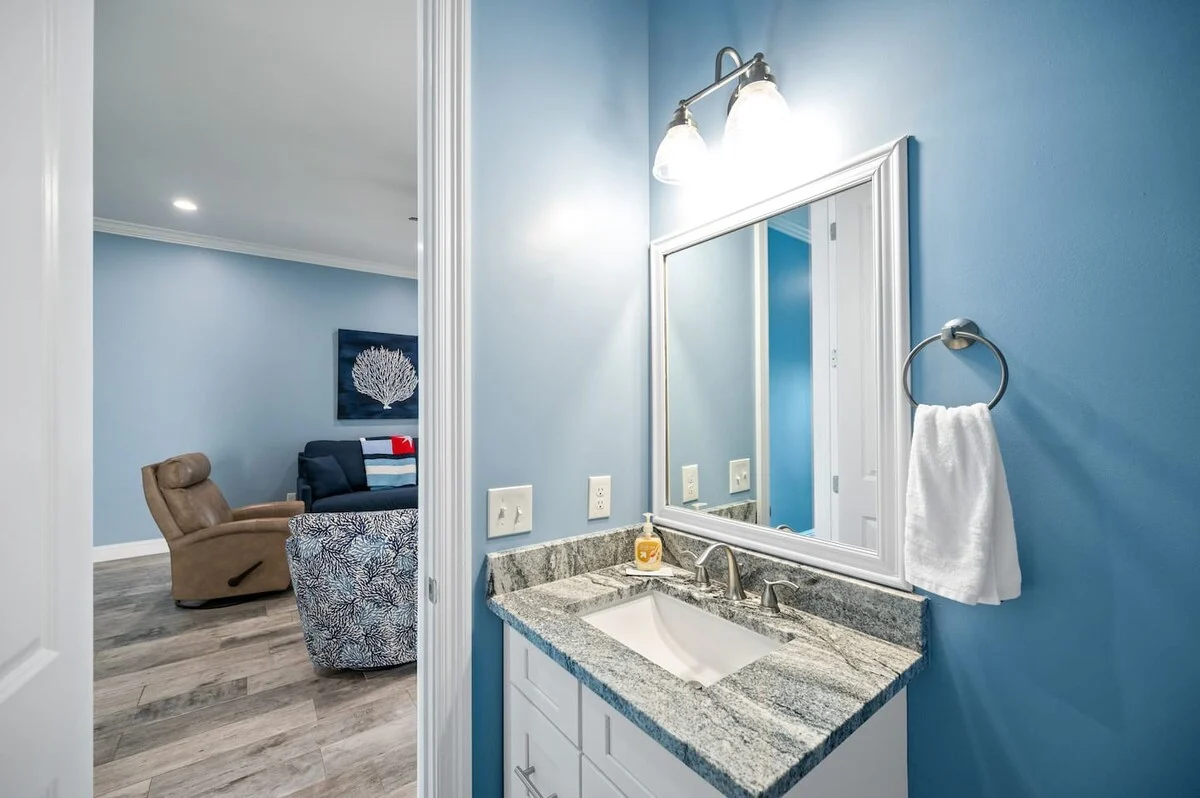 Half bath off the upstairs living area, Sea Bliss