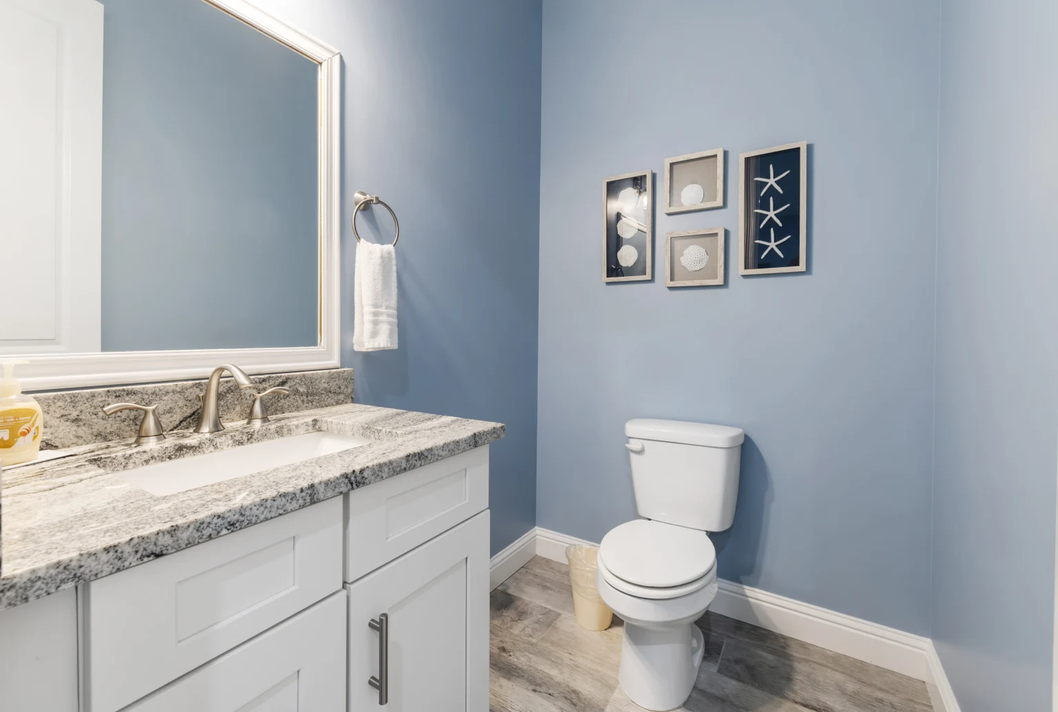 Half bath with granite vanity, Sea Bliss