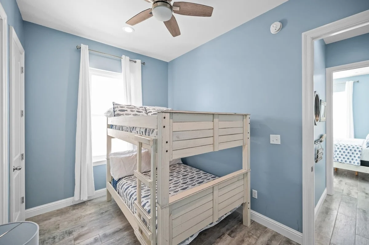 Bunk room with door to the hallway, Sea Bliss