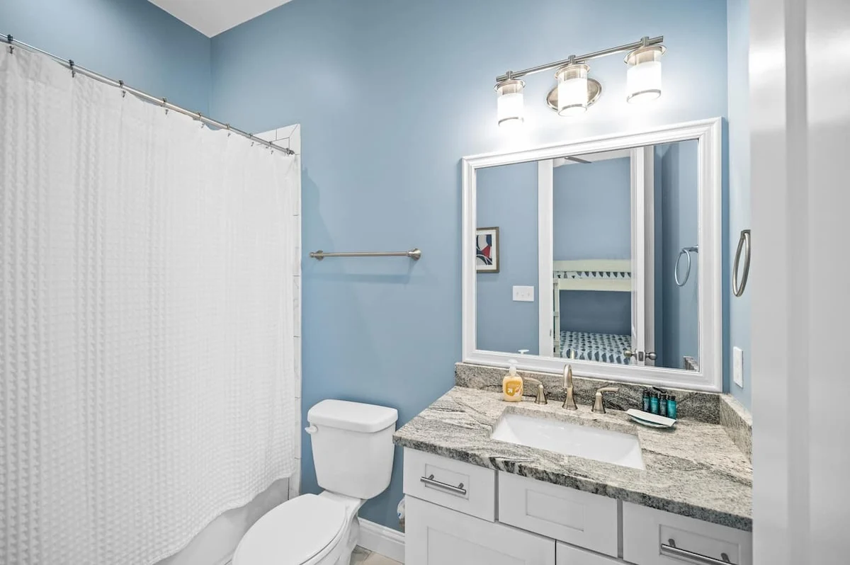 Bathroom with granite vanity, Sea Bliss