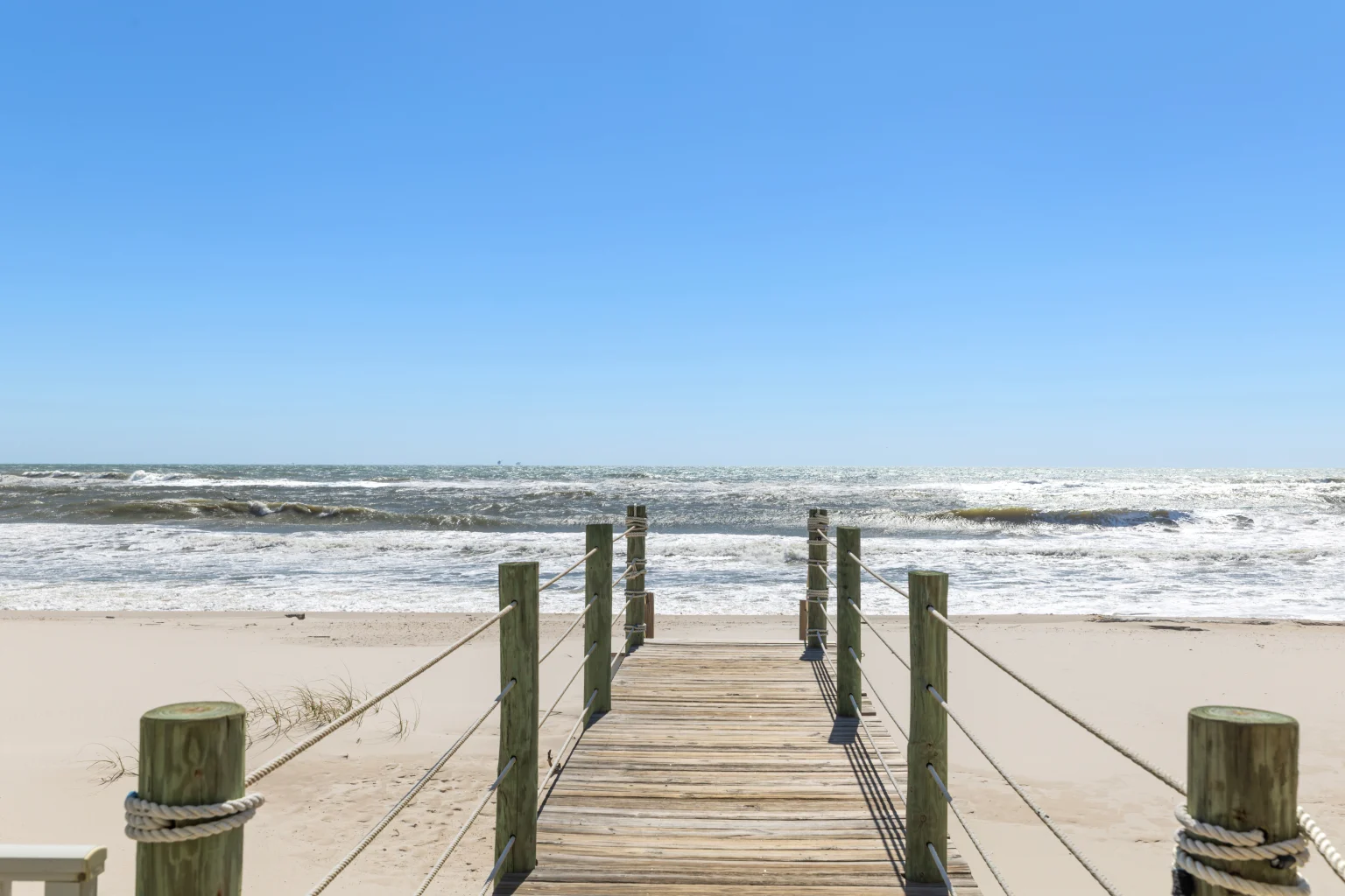 Private boardwalk to the beach, Sea Bliss