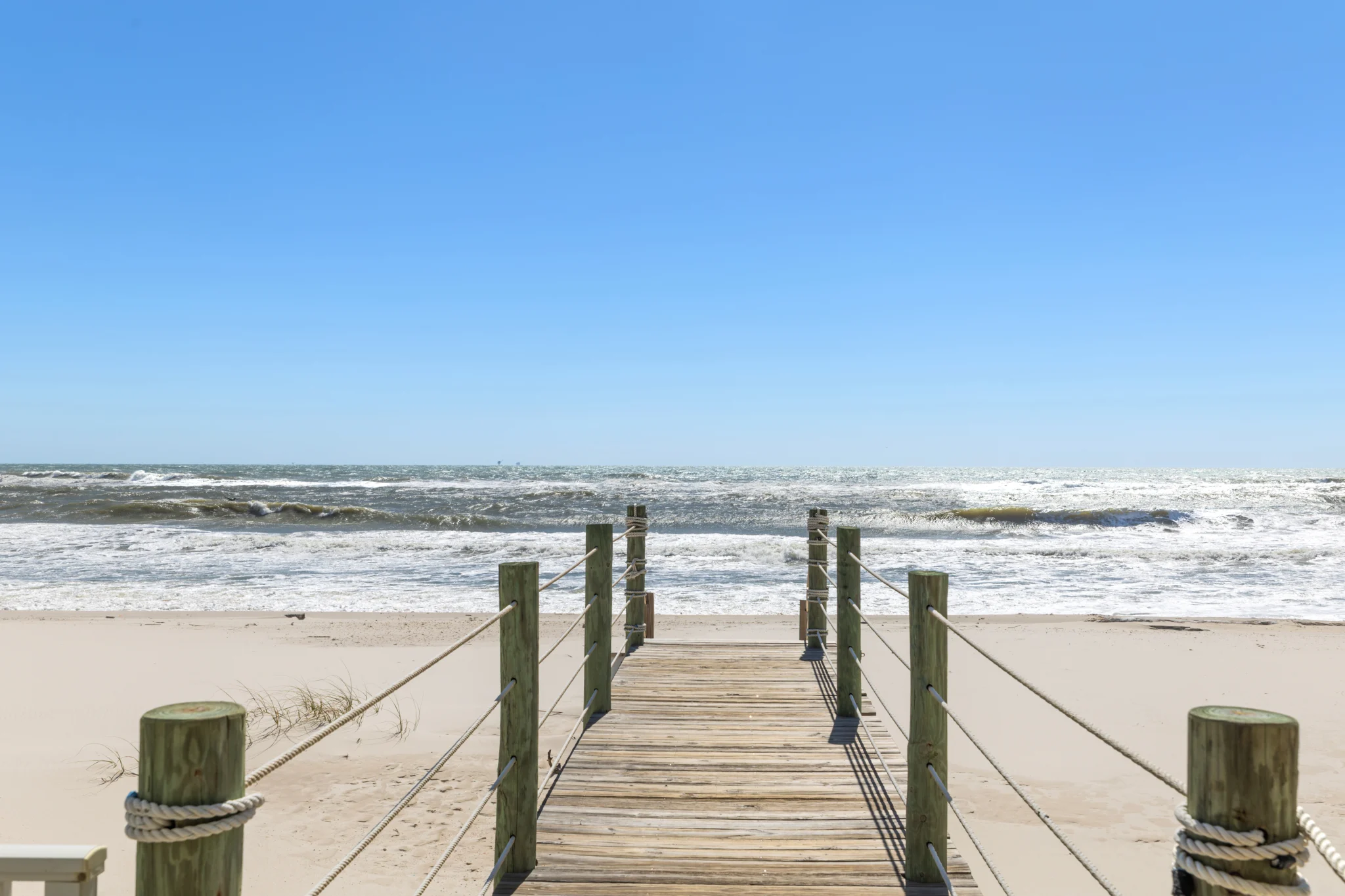 Private boardwalk to the beach, Sea Bliss
