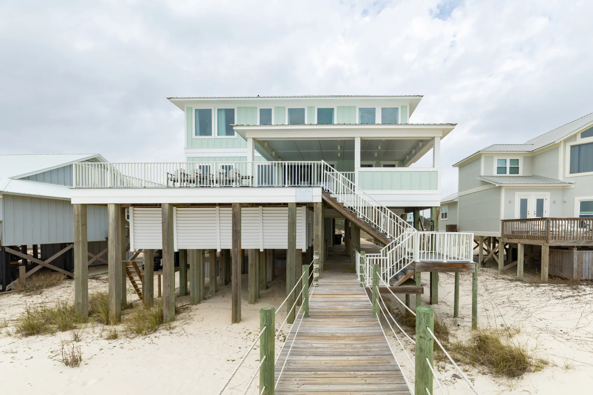Boardwalk from the house over the dunes, Sea Bliss