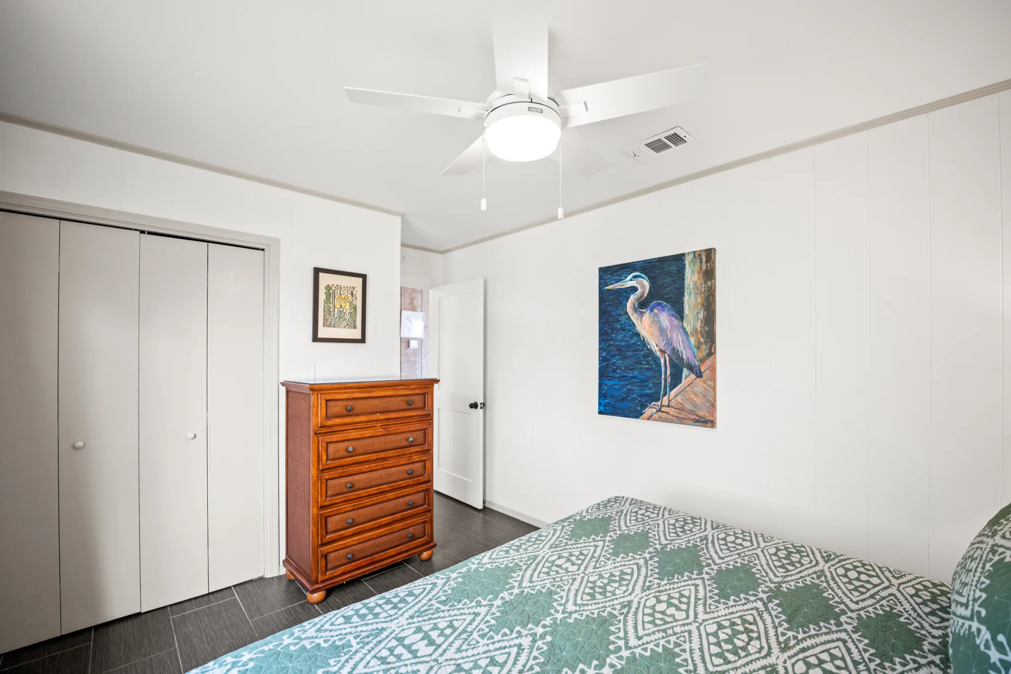 Bedroom with closet and dresser, Sea Forever