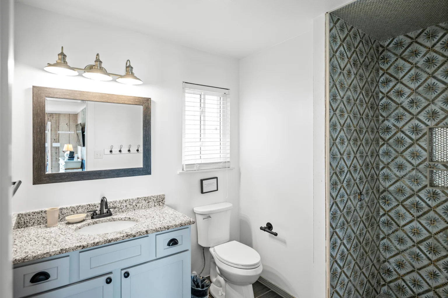 Bathroom with tiled walk-in shower, Sea Forever