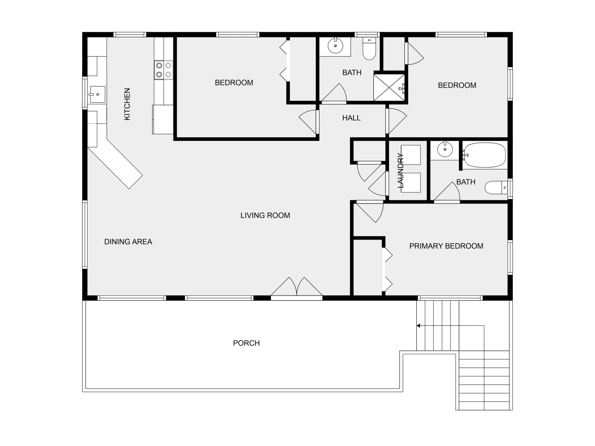 Floor plan of the main level, Sea Forever