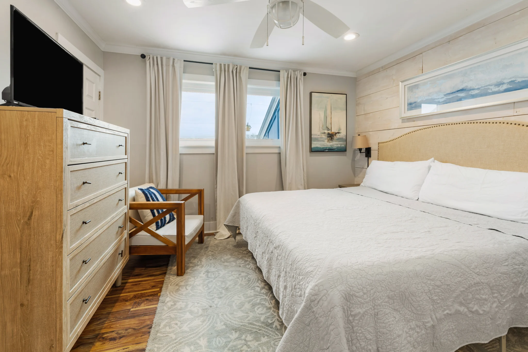 King bedroom with dresser and window seat, SouthWind East