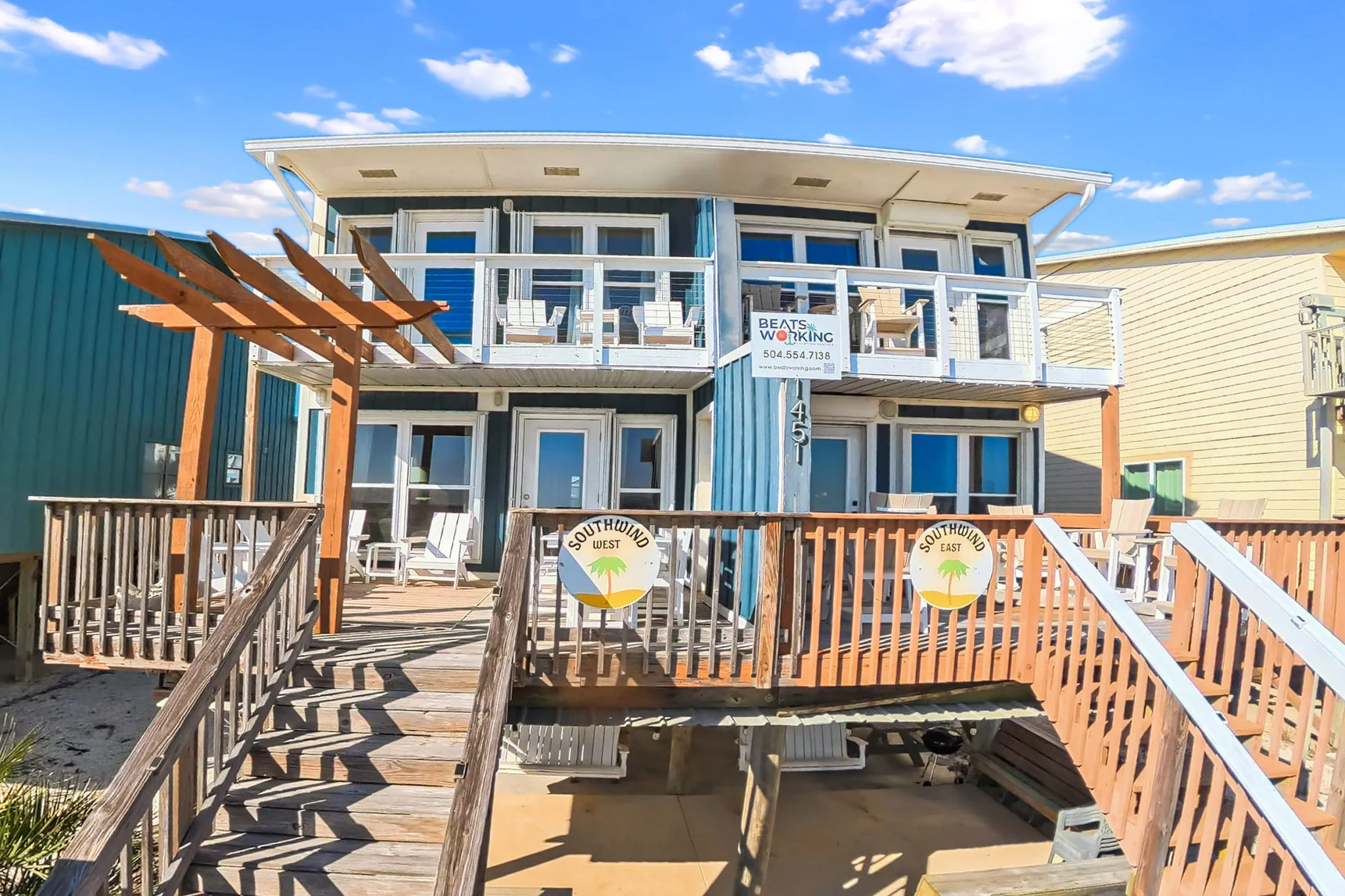 Back of the house from the beach path, SouthWind East
