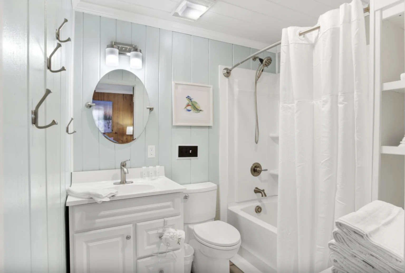 Bathroom with tub and shower, Tree Tops