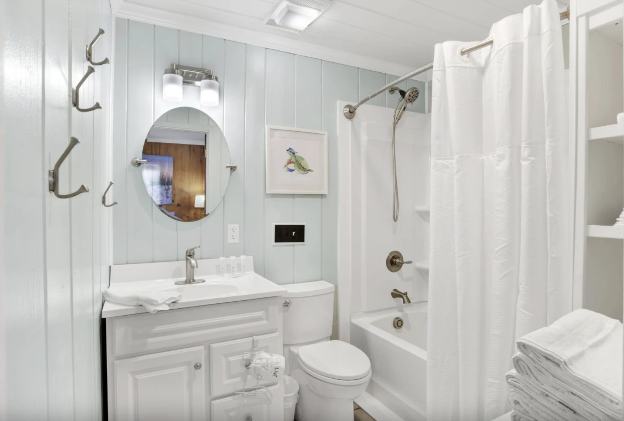 Bathroom with tub and shower, Tree Tops