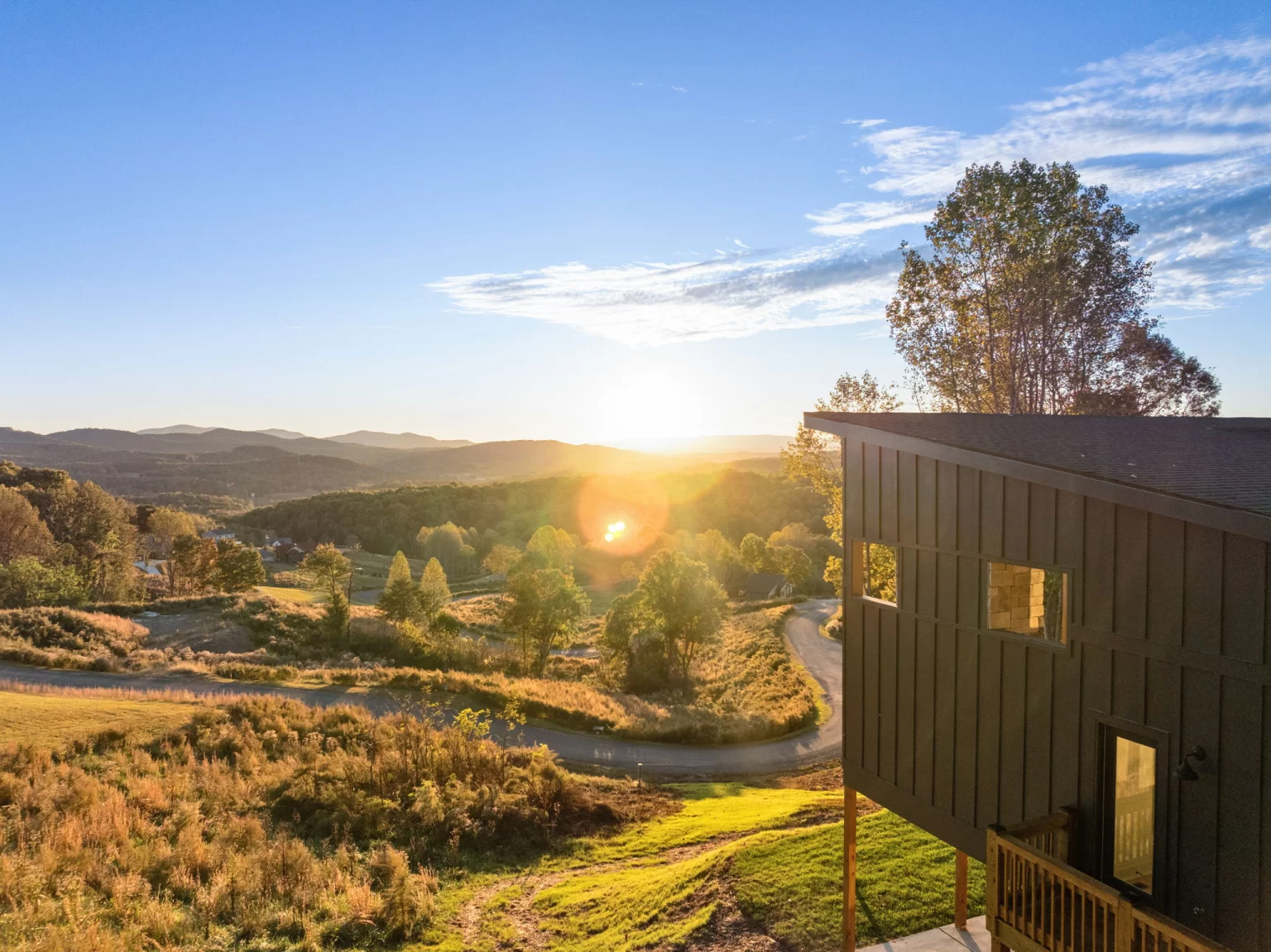 Sunset over the mountains beside the home, View Finder II